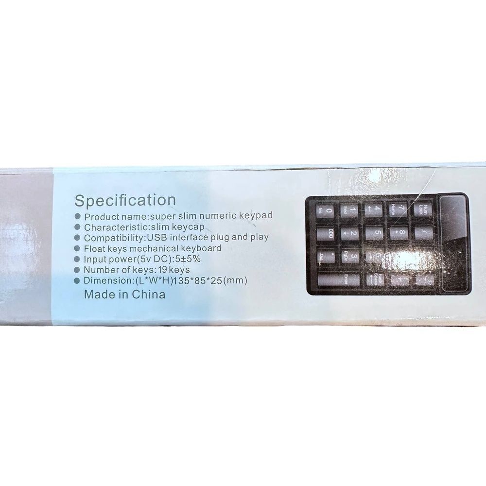 Mini Wireless Numeric Keypad Keyboard Black Portable - Picture 4 of 6